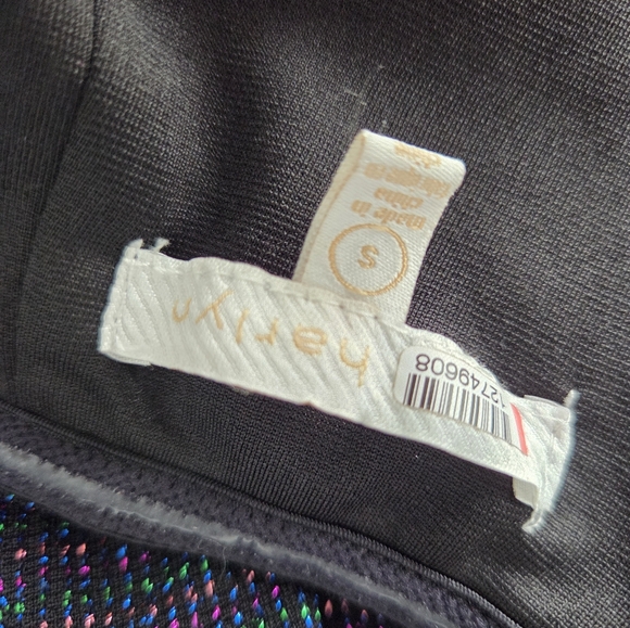 Harlyn Navy Blue Rainbow Shimmer Cowl Neck Jumpsuit Size S - Picture 4 of 4